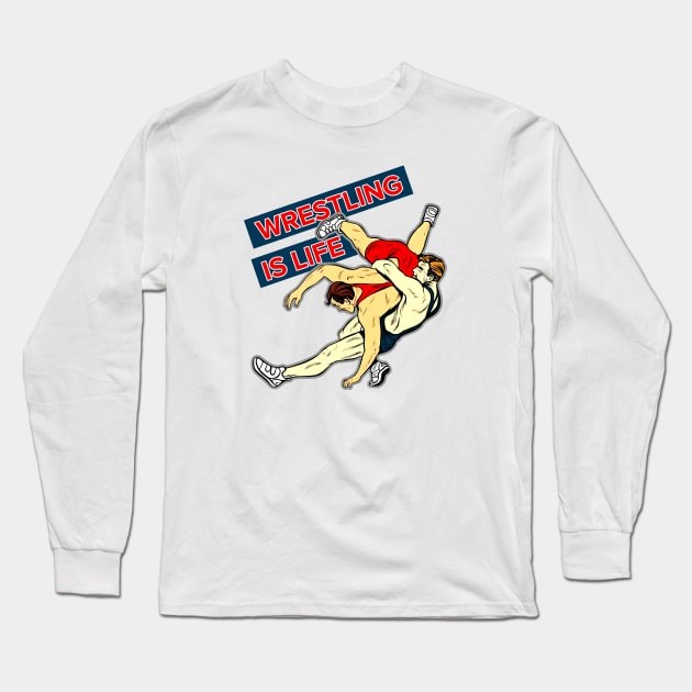 Wrestling Long Sleeve T-Shirt by Sport Siberia